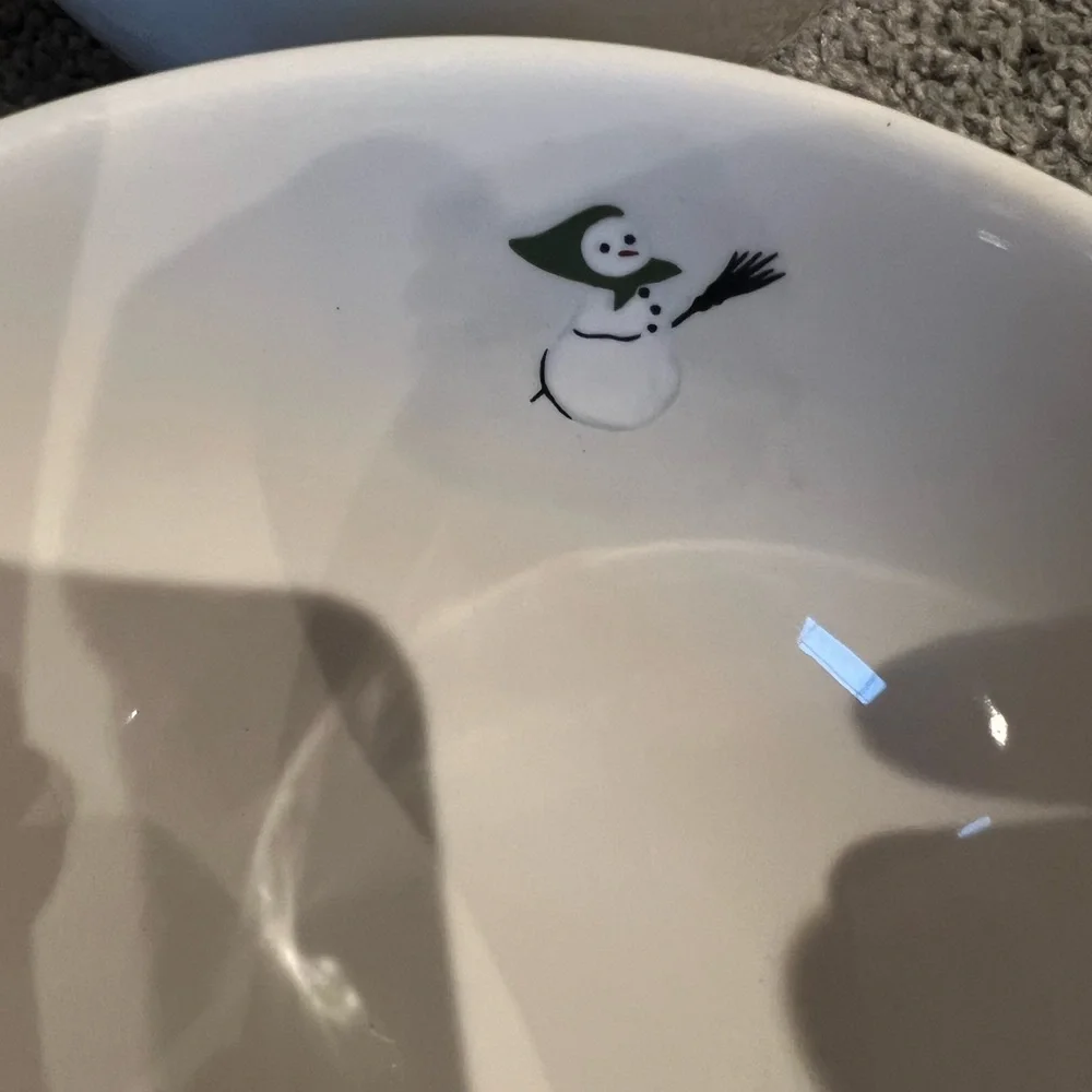 Williams Sonoma Set of 6 Assorted Snowman Bowls